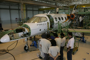 prototype of the new Embraer Phenom 100